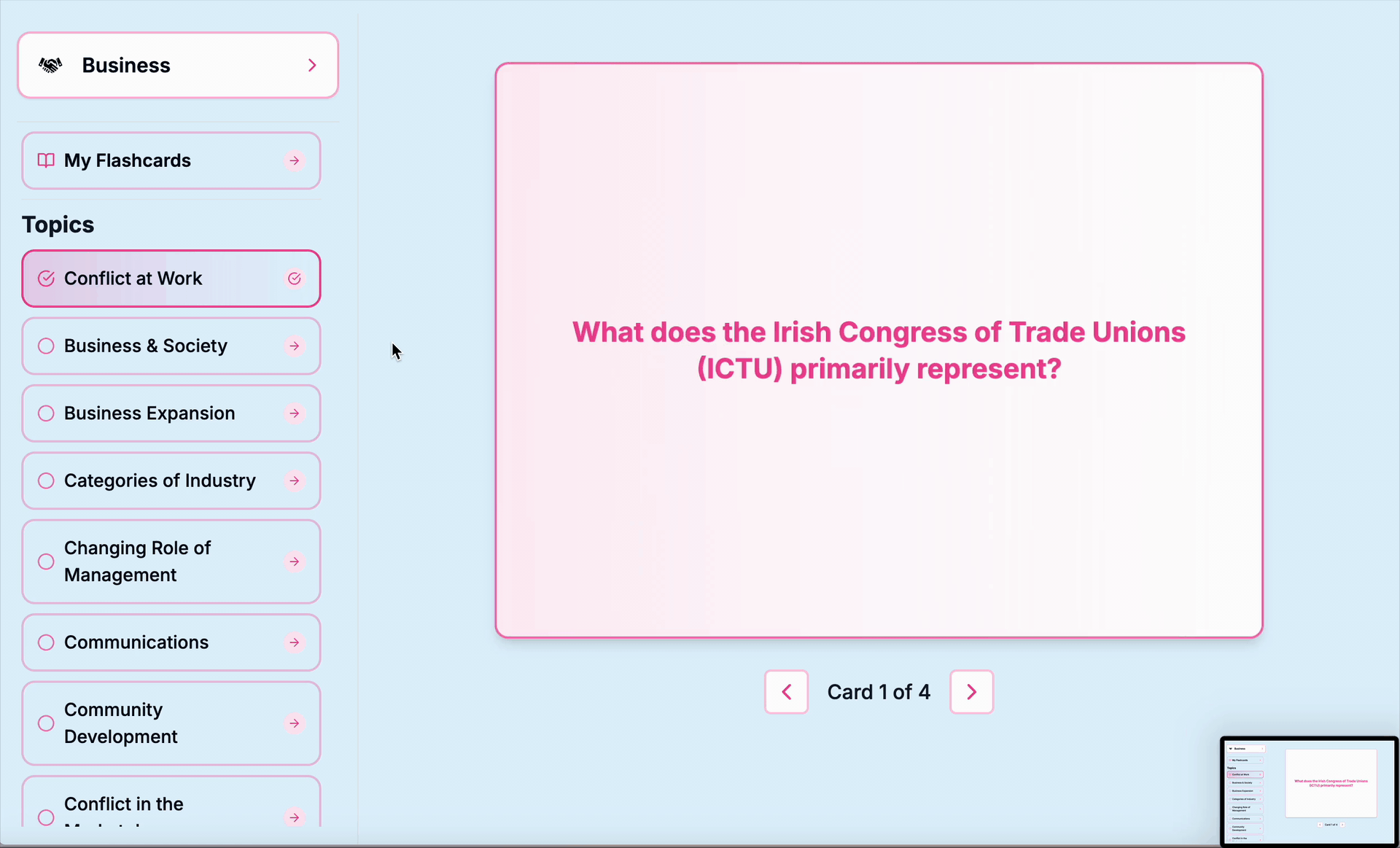 Interactive Flashcards