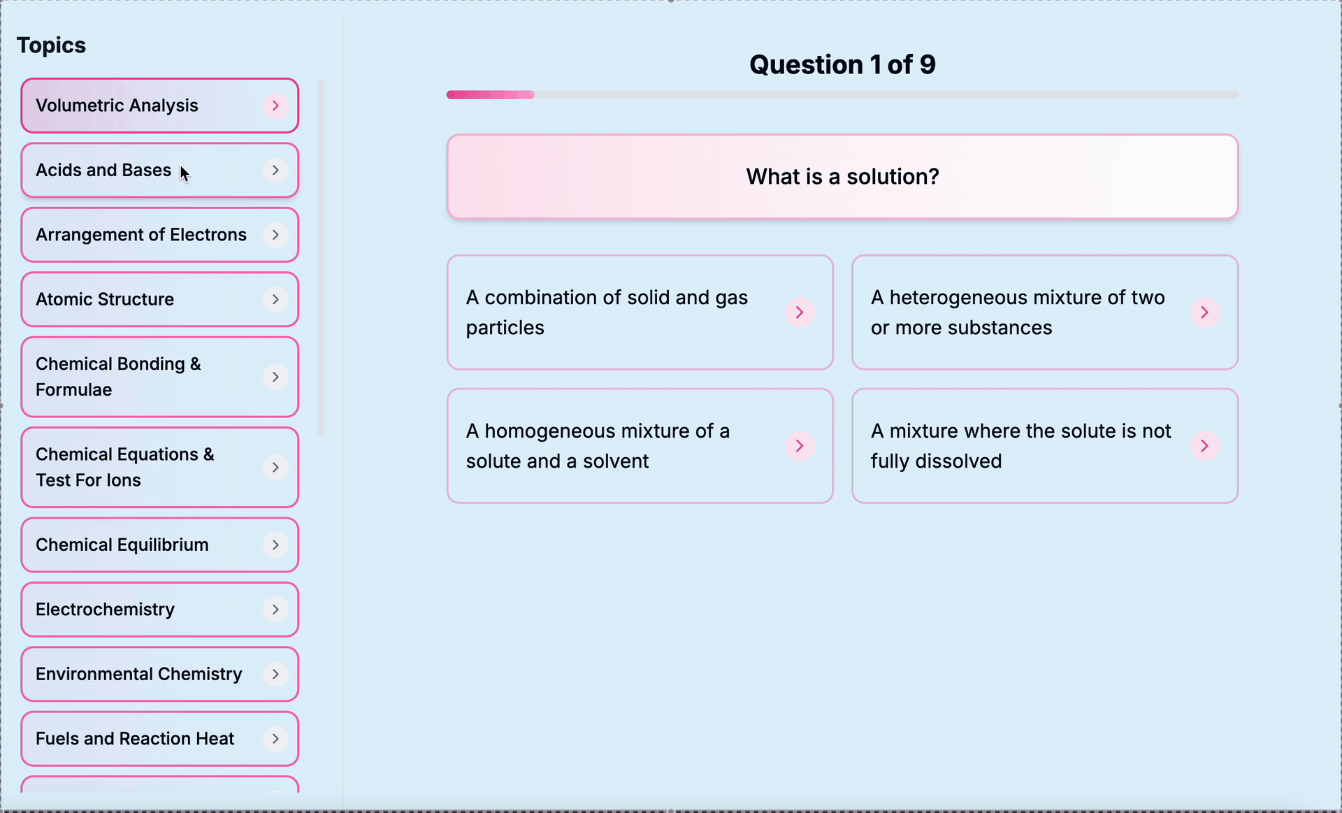Comprehensive Quizzes